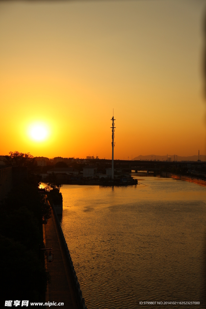 苏州夕阳水景