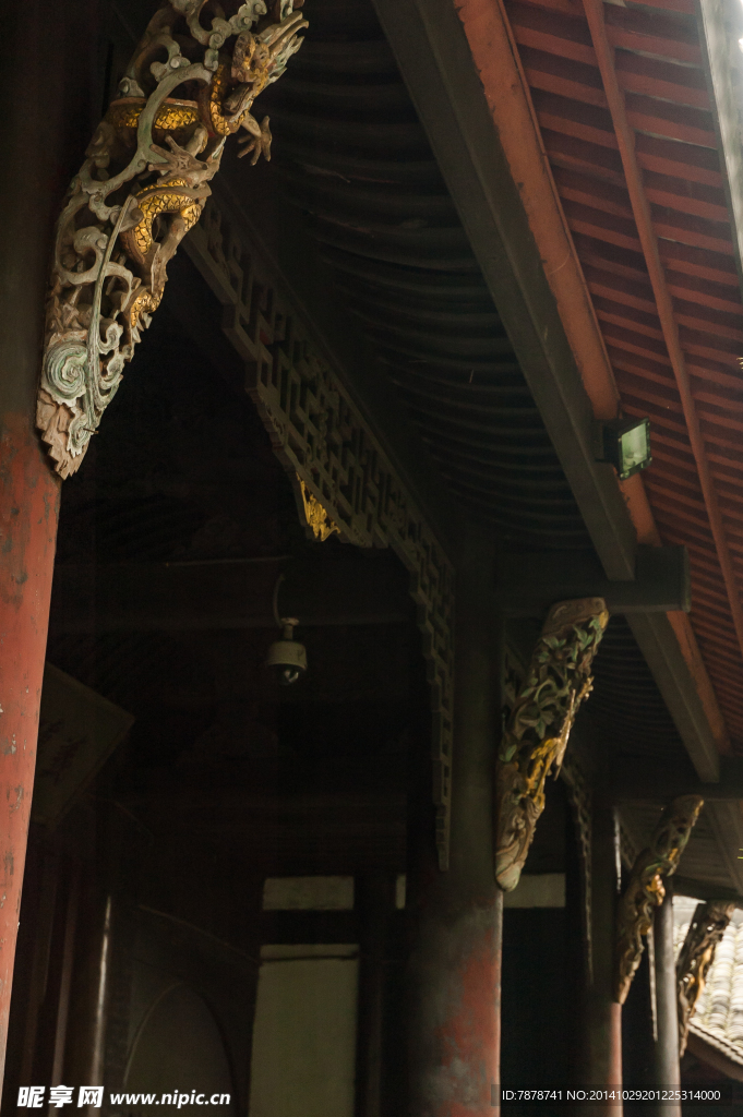 古典建筑门柱景观