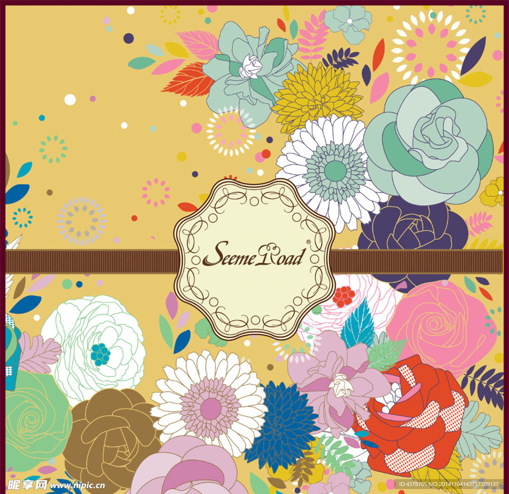 百花主题中秋月饼礼盒