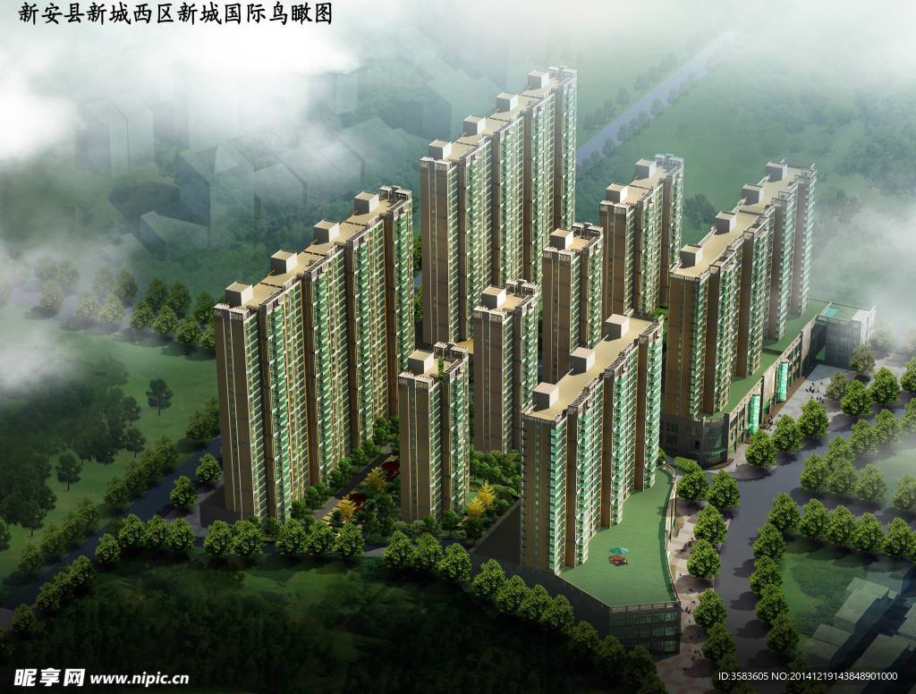 小区鸟瞰图图片
