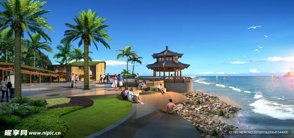 海边风景区度假村