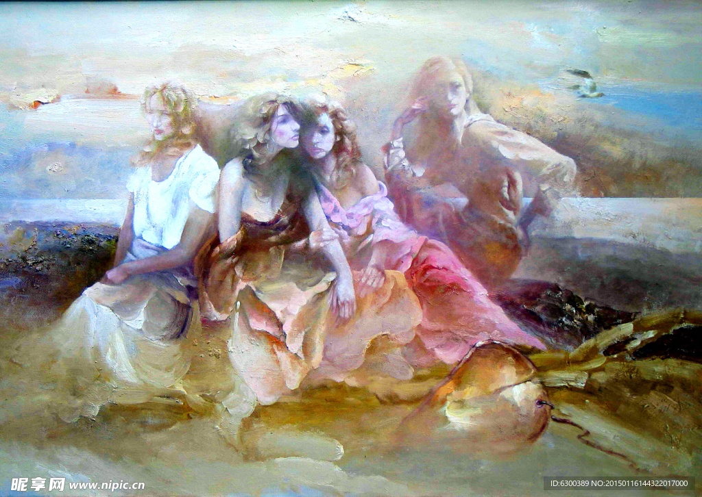 梦幻人物油画