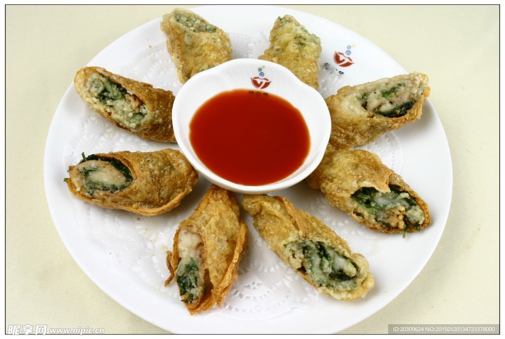 香菜鱼卷
