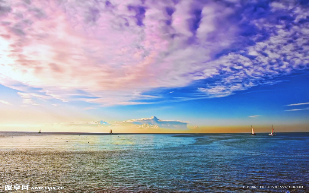 海边夕阳