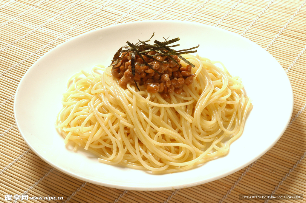 日式 日本料理 纳豆意面