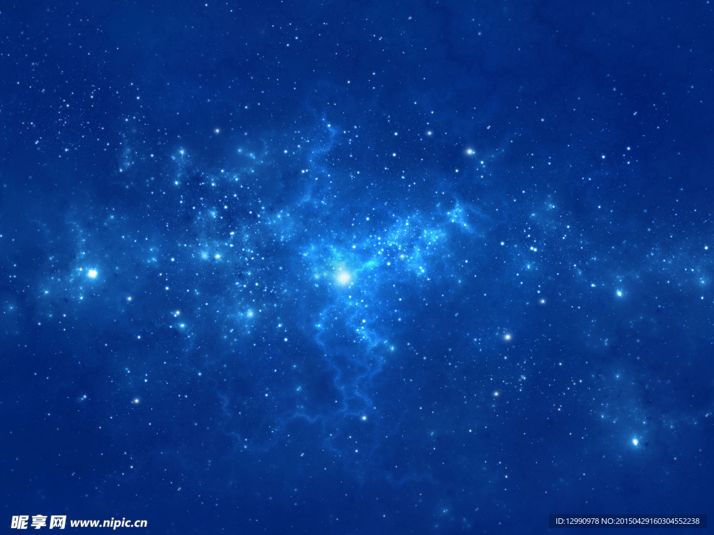 梦幻星空 蓝色星空  星空背景