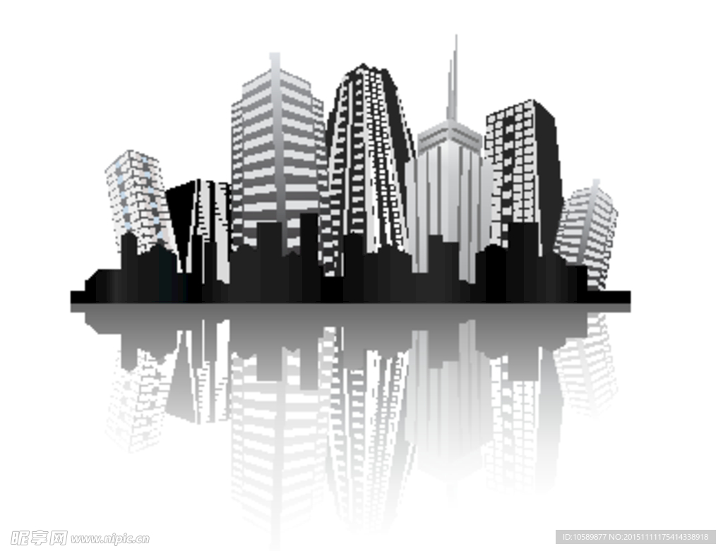 城市建筑剪影