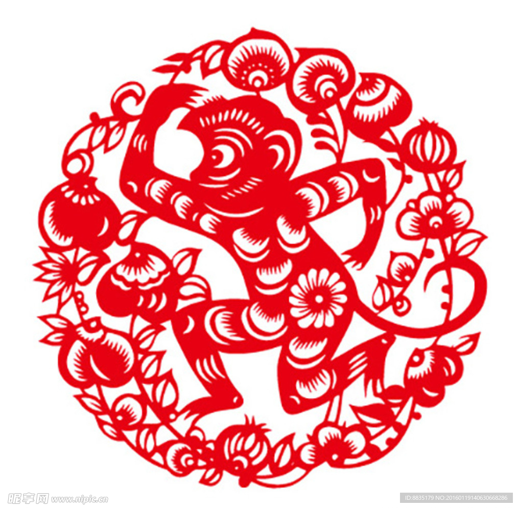 猴年素材矢量图