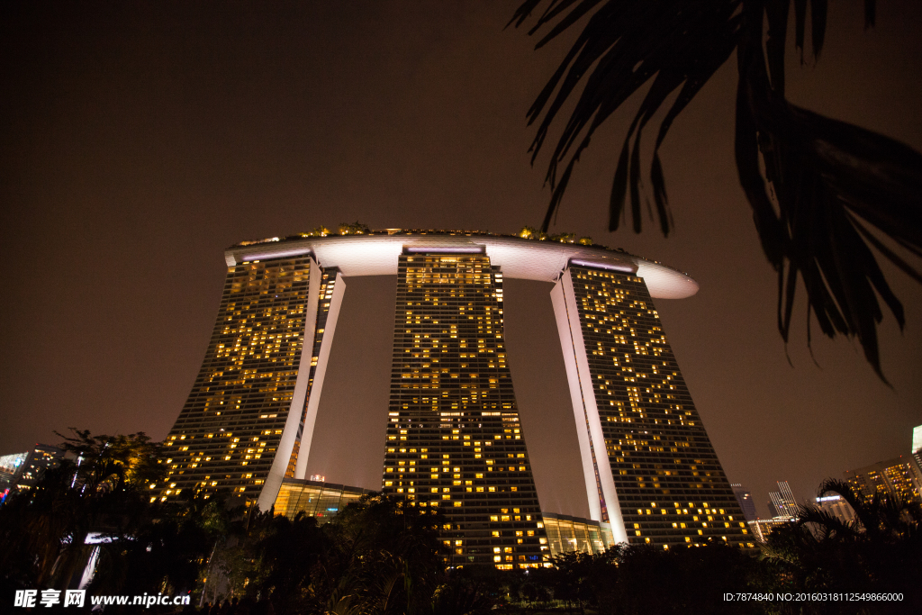 漂亮的新加坡夜景