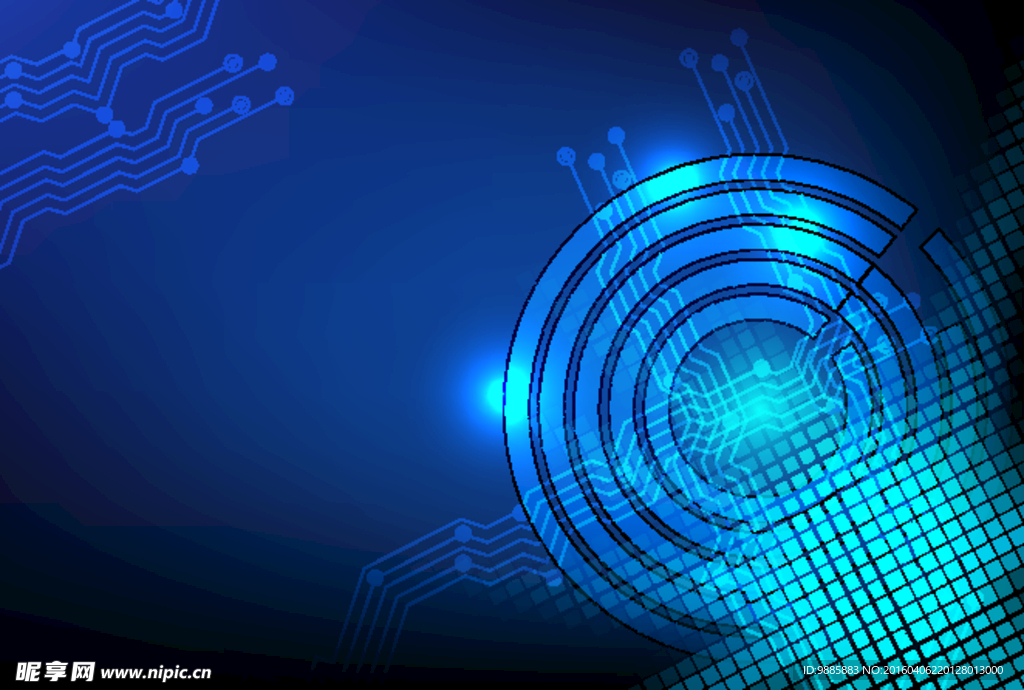 蓝色科技背景