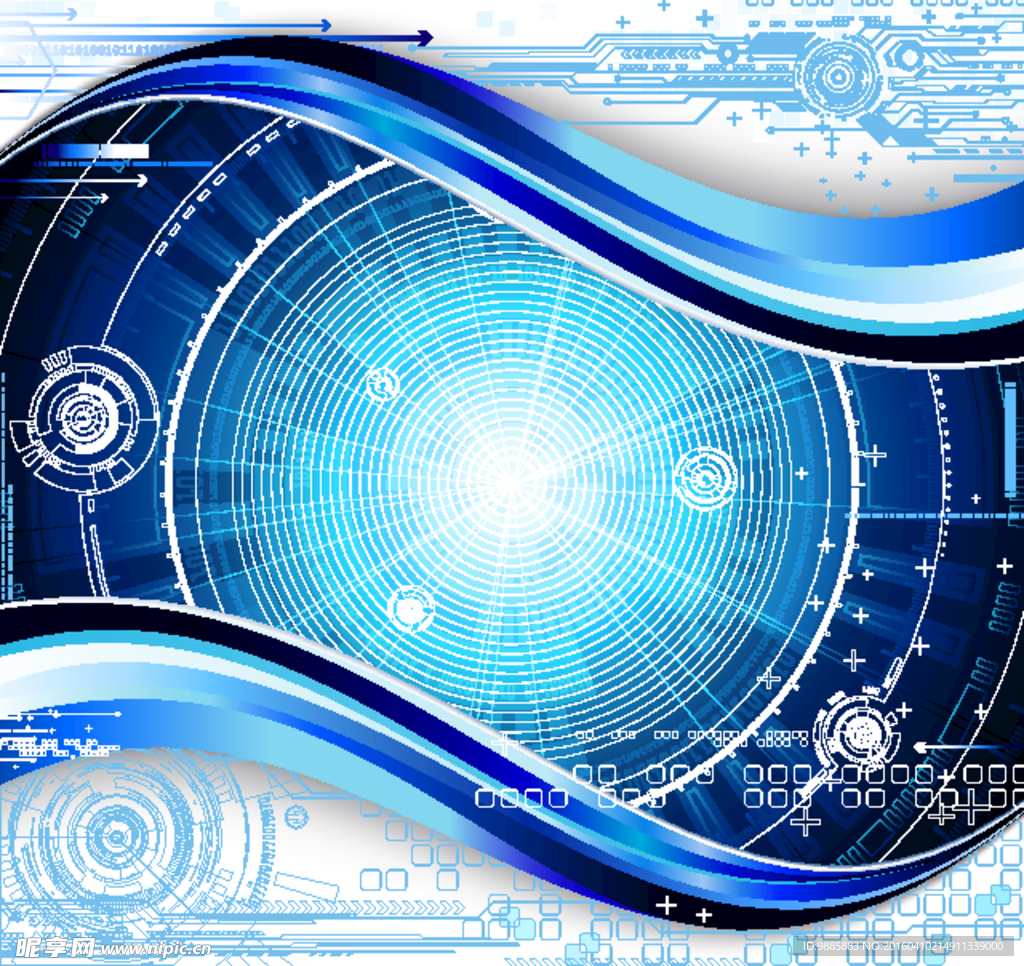 蓝色科技背景