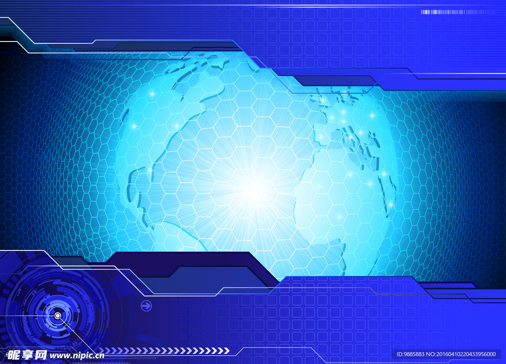 蓝色科技背景