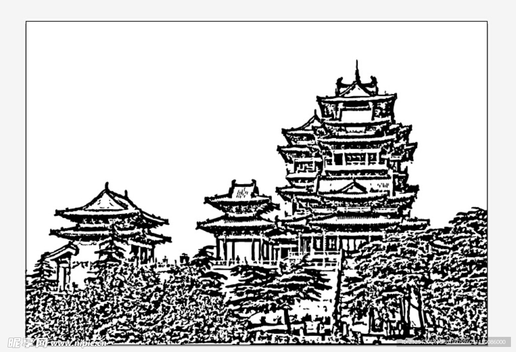 南京望江楼矢量