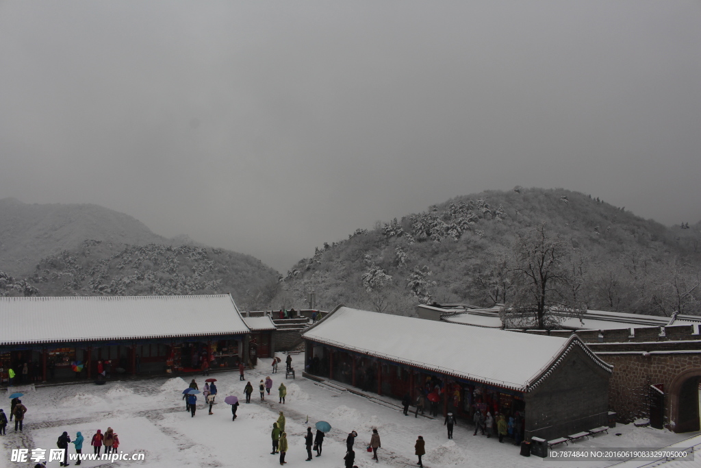 长城雪景