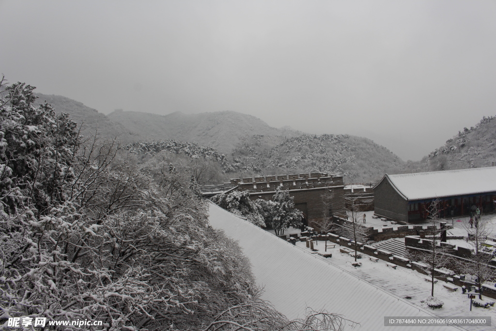 长城雪景