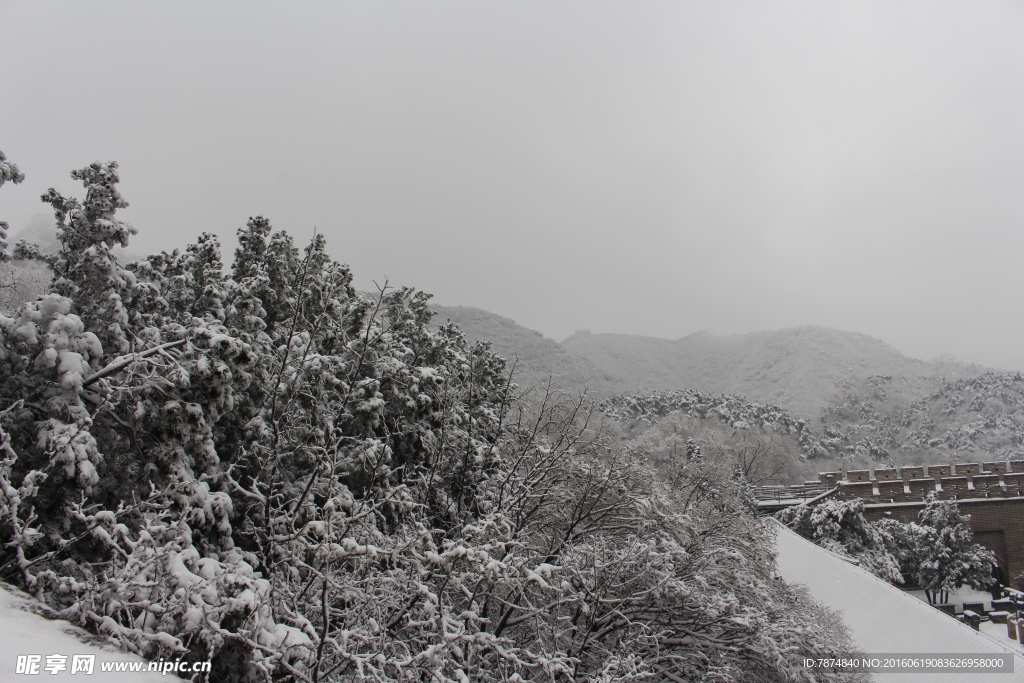 长城雪景