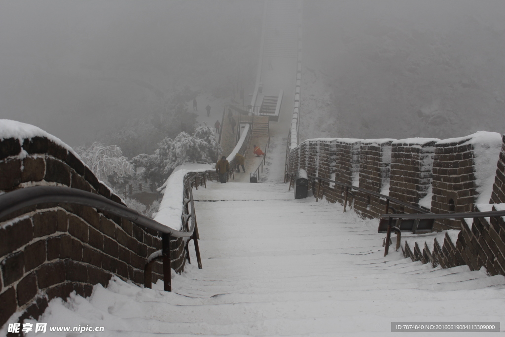 长城雪景