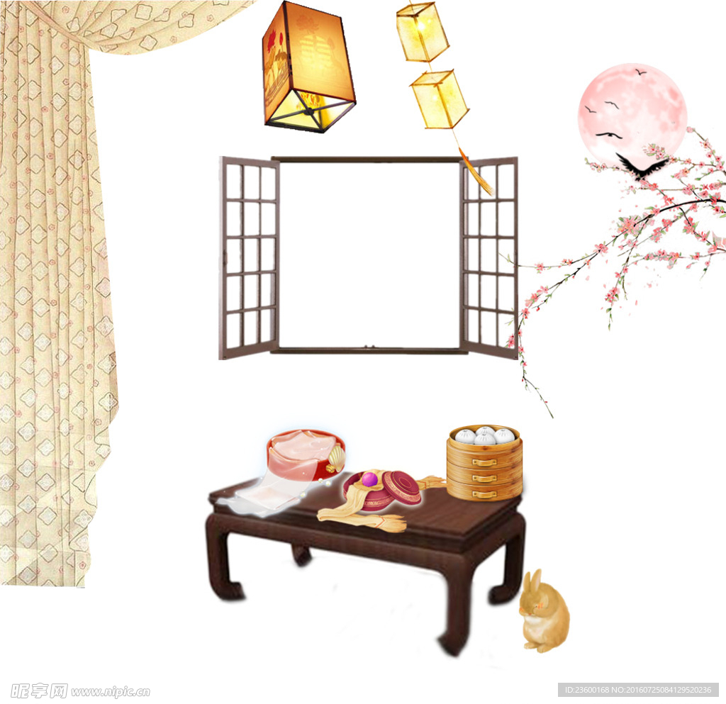 古风唯美免扣素材