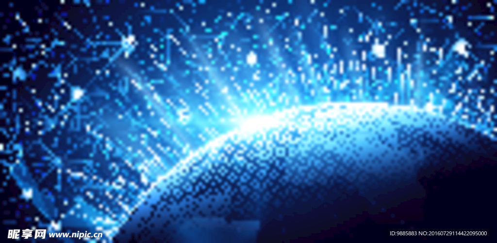 蓝色科技背景