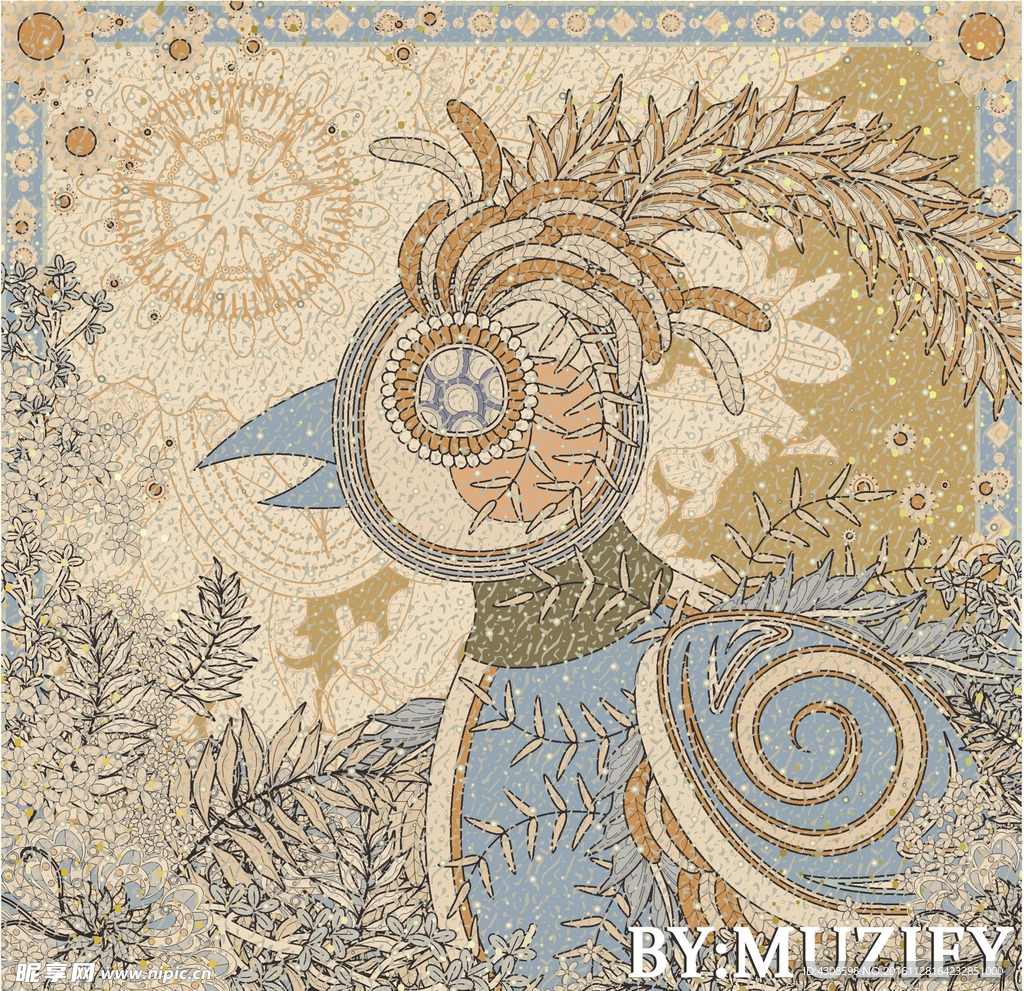 石材拼花古典造型底纹