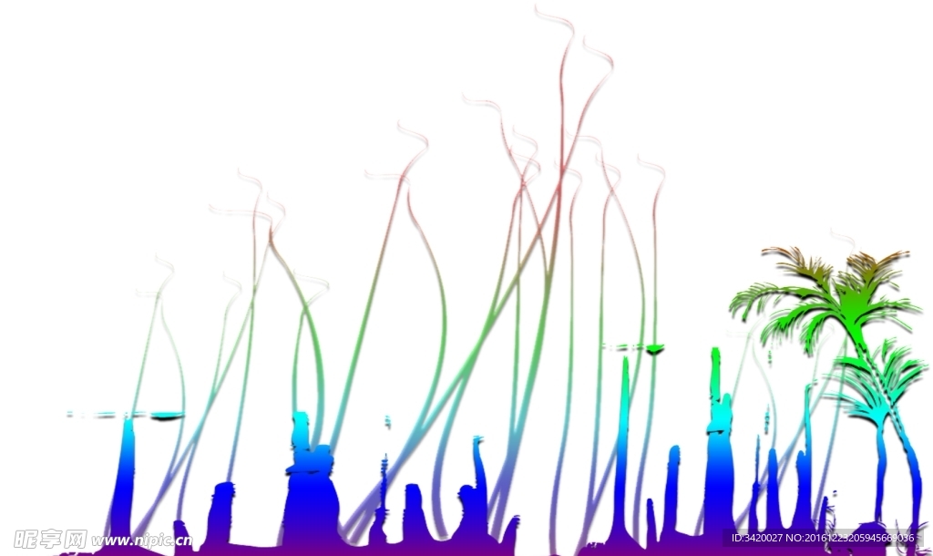 植物曲线花纹笔刷