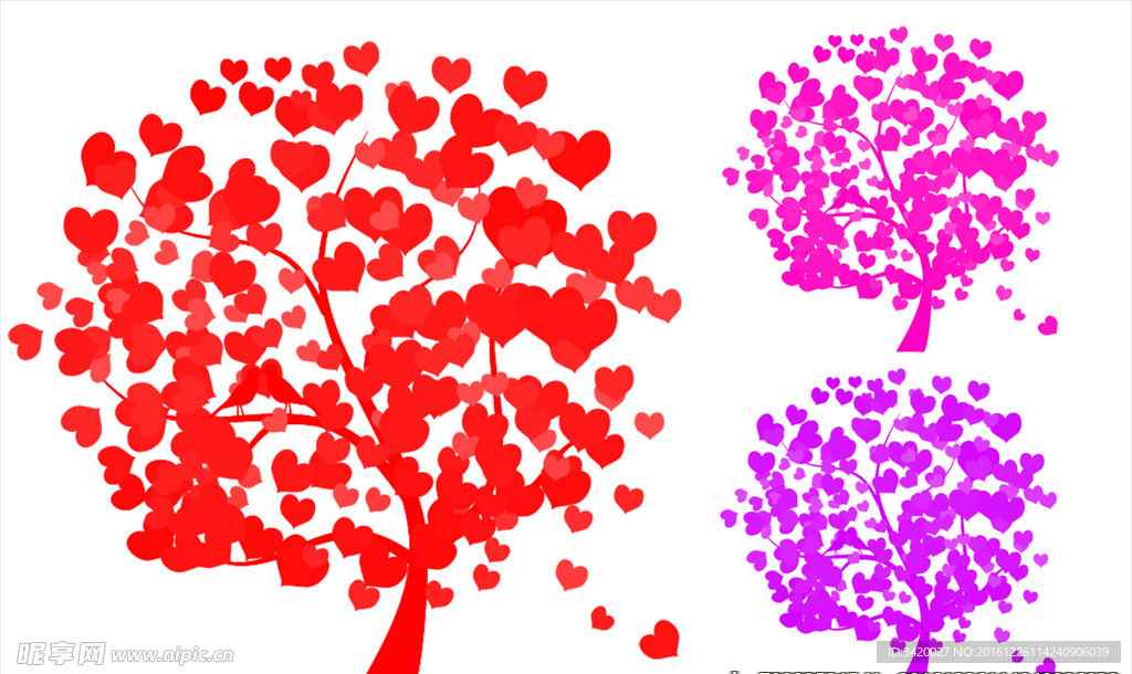 结满心形小树笔刷