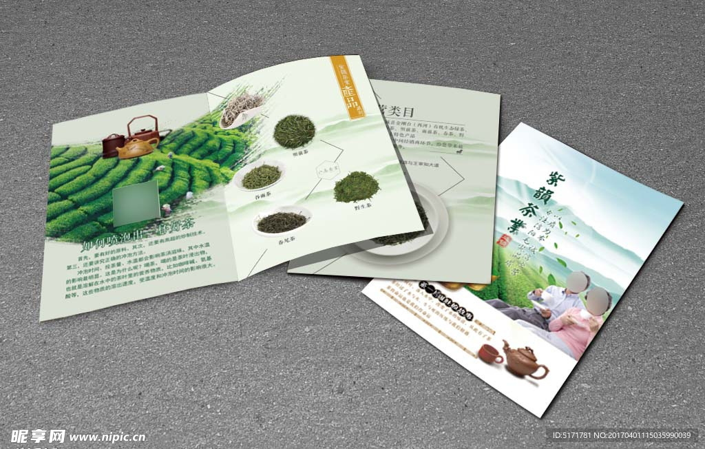 茶叶两折页