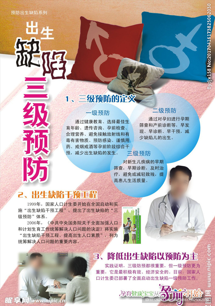 出生缺陷三级预防展板