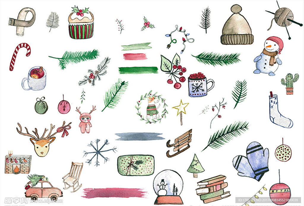 冬天手绘元素