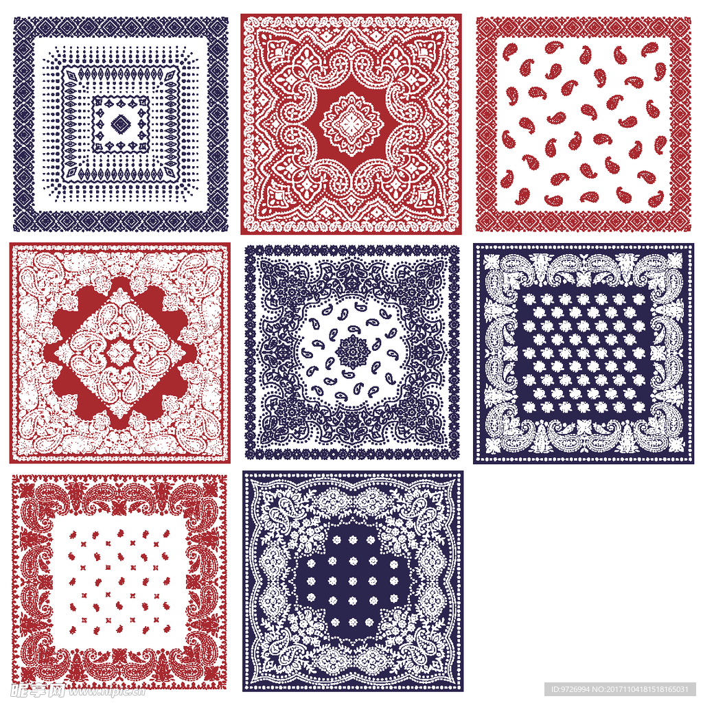 民族风花纹矢量图下载