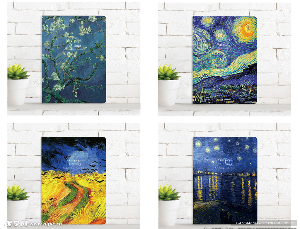 本子  梵高的画