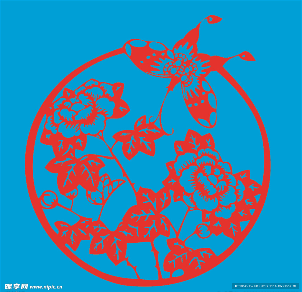 蝶恋花剪纸