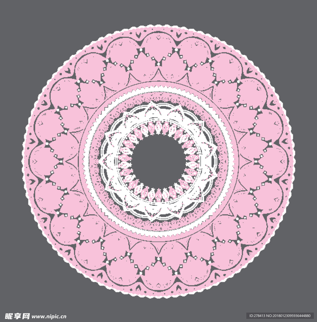 同心圆形装饰图案