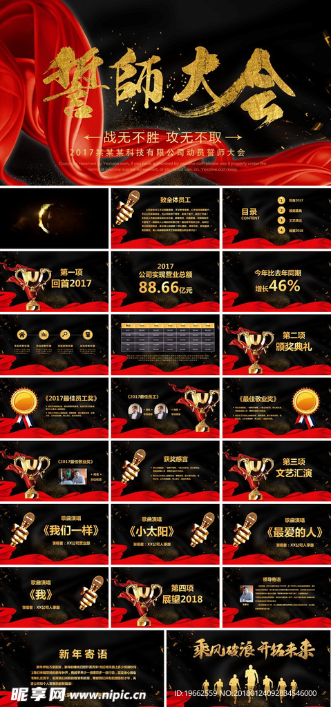 2018誓师大会年度PPT