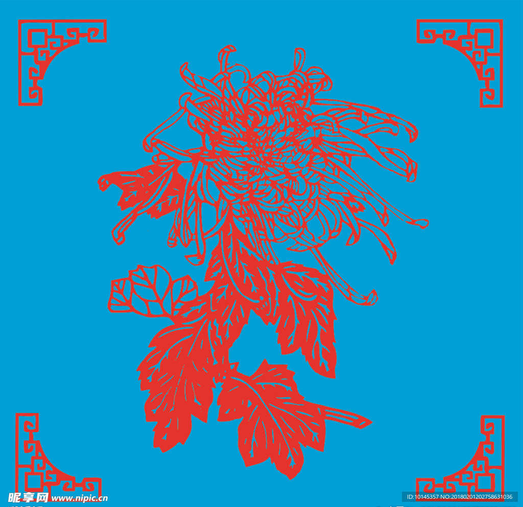 菊花剪纸