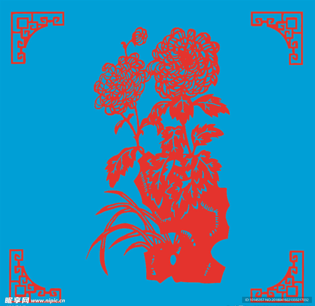 菊花剪纸