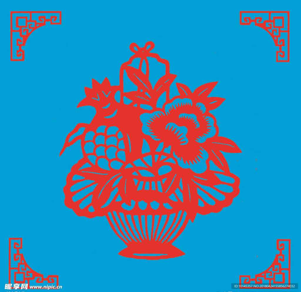 花篮剪纸