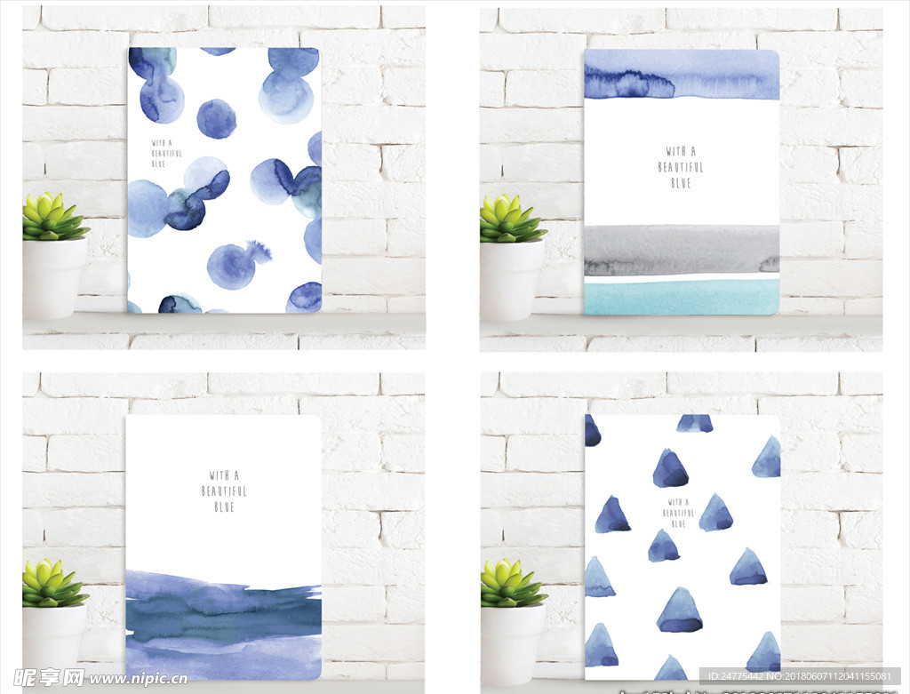 那抹靓蓝 本子 封面设计