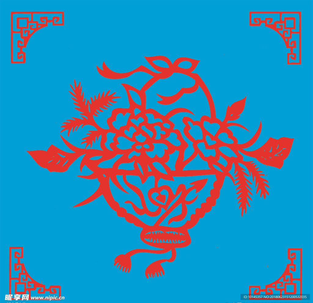 花篮剪纸