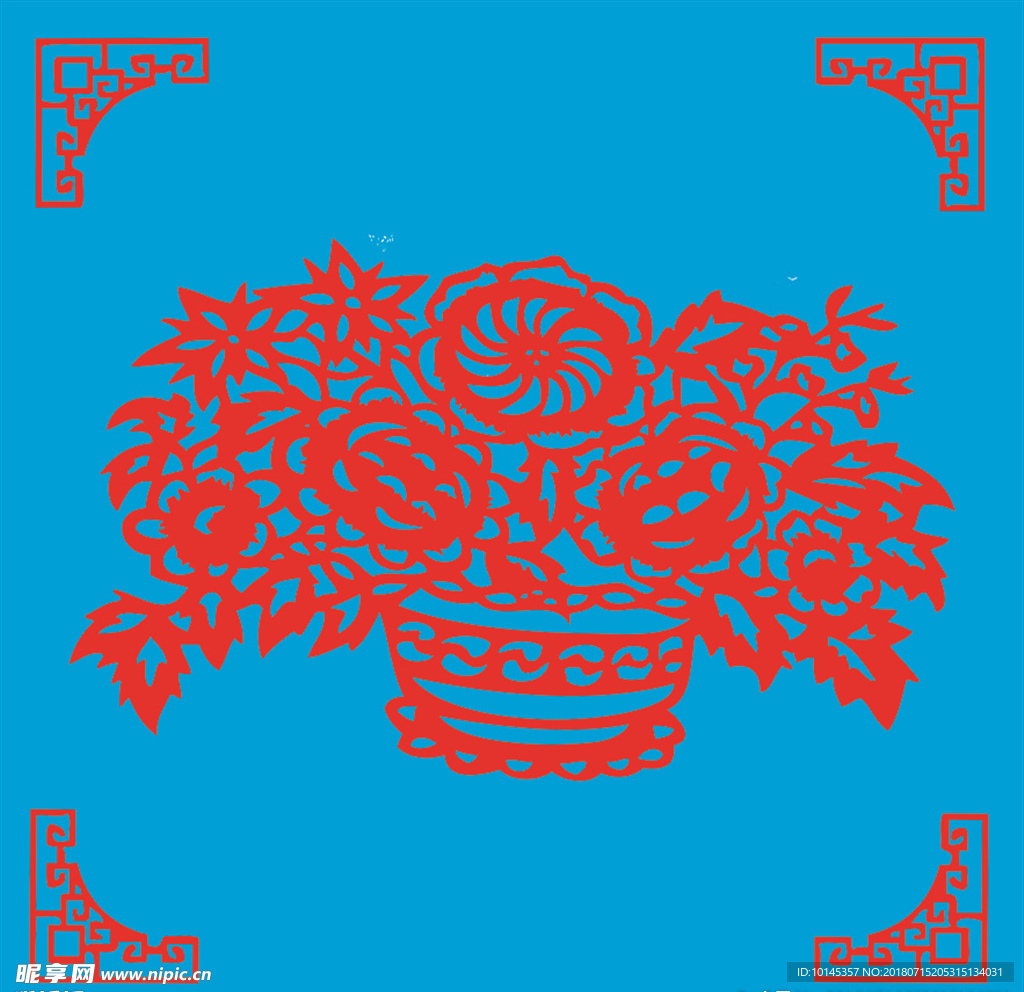 花篮剪纸