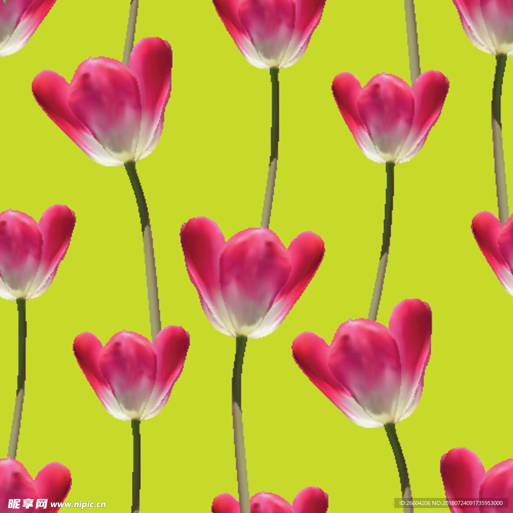 矢量鲜花花卉花纹