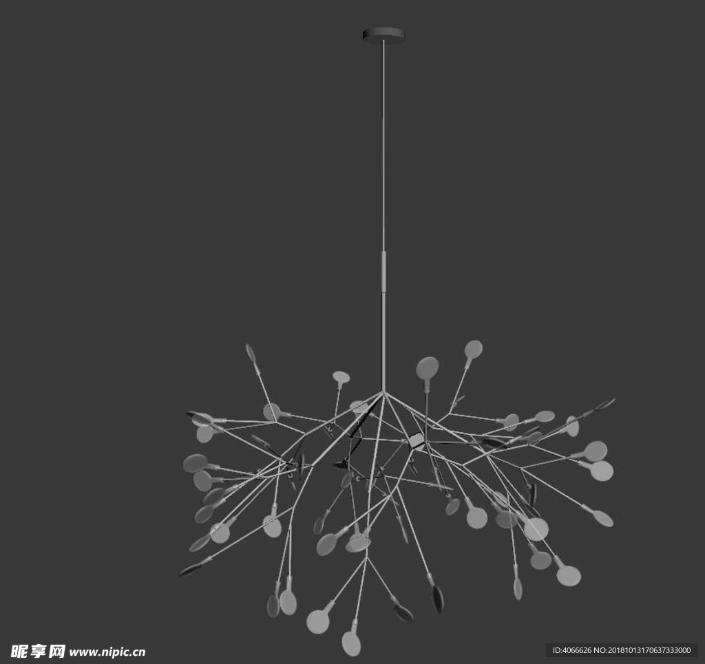 创意分支吊灯3d模型