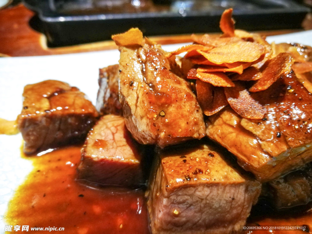 铁板 牛肉粒 传统美食