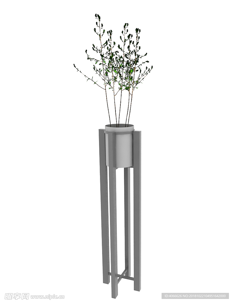 植物盆栽3d模型