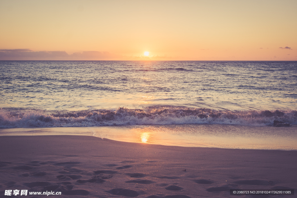 日落大海