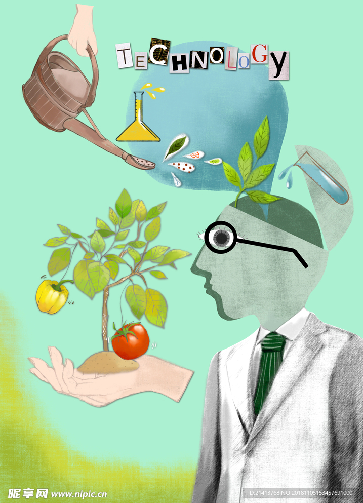 手绘卡通插画