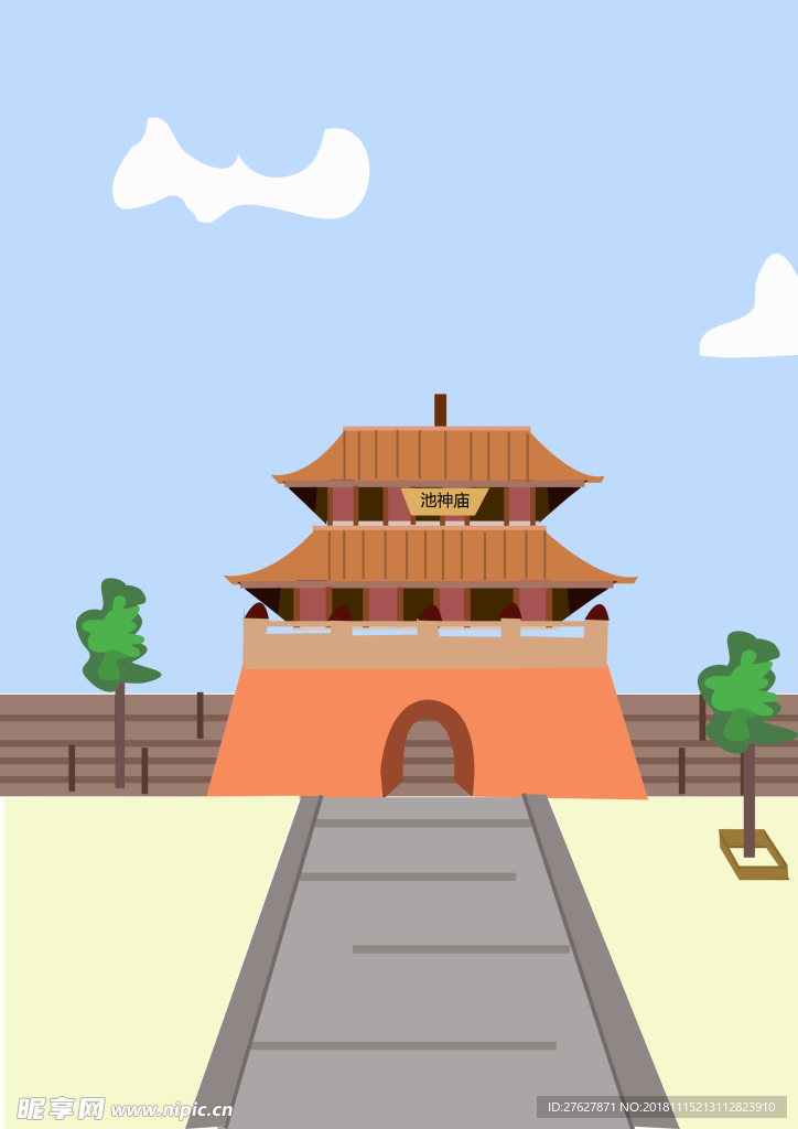 AI阁楼插画