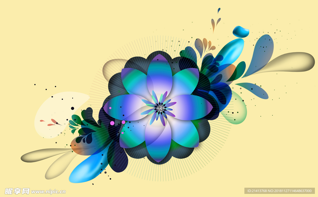 手绘花卉素材