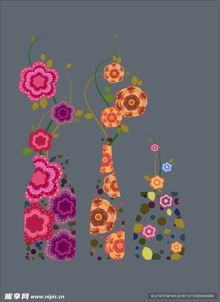 手绘花卉底纹