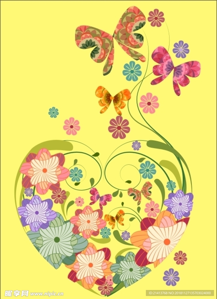 手绘花卉底纹